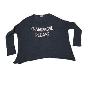Wooden Ships M/L Sweater "Champagne Please" Mohair Wool Coastal Preppy Boxy